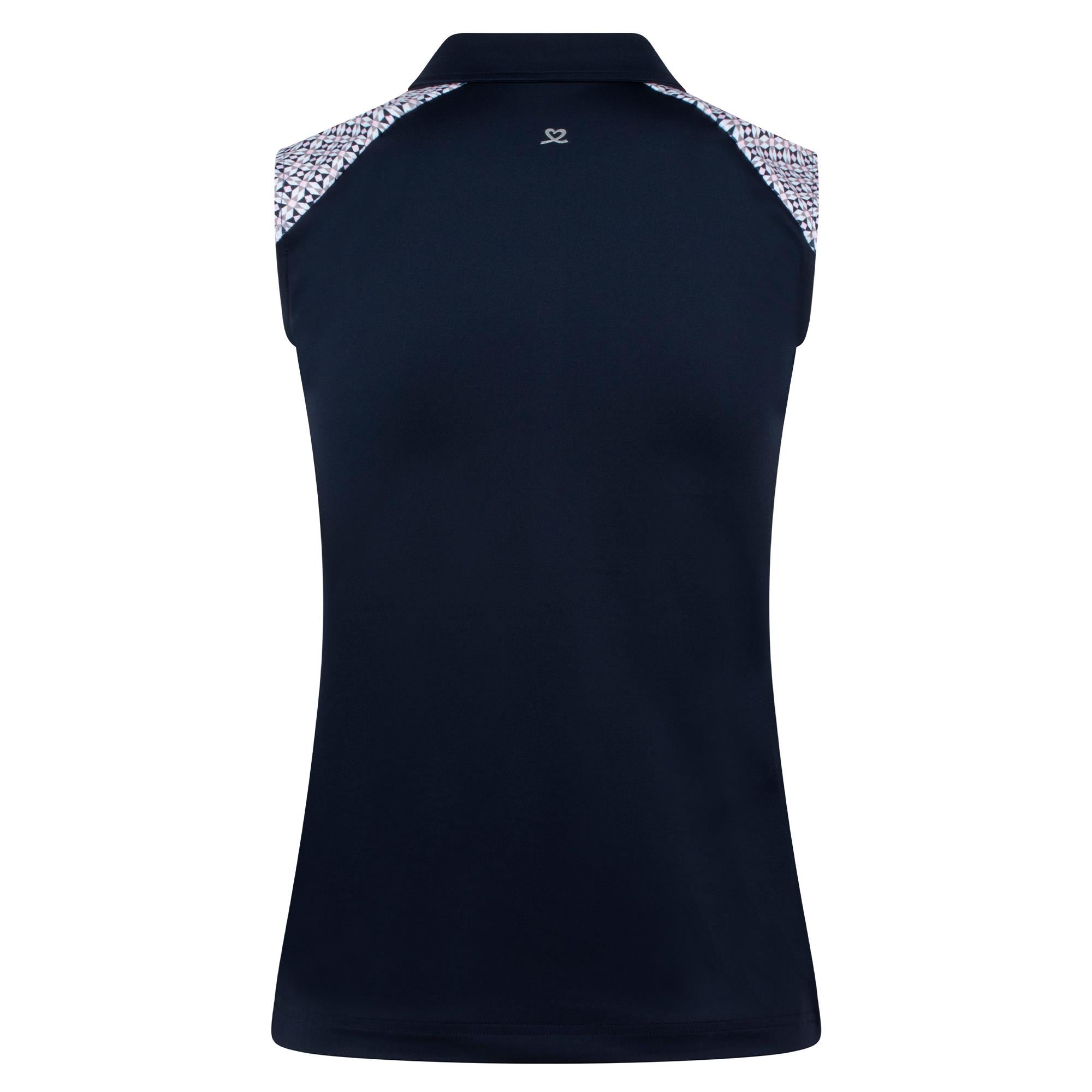 Daily Sports Chic Ladies Sleeveless Golf Polo Shirt Navy
